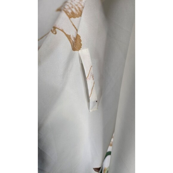 Art Beautiful White Tree Bird Tropical Kimono Maxi Robe One Size - Picture 5 of 16